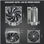 Thermalright Assassin King 120 SE Refroidisseur d'air pour processeur, 5 caloducs, technologie AGHP, ventilateur TL-C12C PWM, po