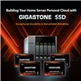 Gigastone Serveur SSD 2To (Lot de 2) NAS SSD Cache 24h/24, 7j/7 TLC Haute Endurance Business Secure Personal Cloud Créatif Profe