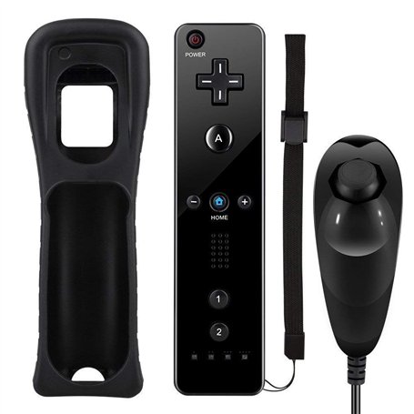 CaaWoo Manette de Wii et Wii U de Jeux Motion Plus Accélérateur de Jeux Télécommande Elégents pour Multijoueurs avec Housse de P