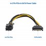 Cable Matters Lot de 2 câbles SATA 15 broches mâle vers 8 broches 18cm(d'alimentation (6+2) 8 broches vers SATA/Câble PCIe 6 bro