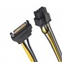 Cable Matters Lot de 2 câbles SATA 15 broches mâle vers 8 broches 18cm(d'alimentation (6+2) 8 broches vers SATA/Câble PCIe 6 bro
