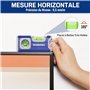 WORKPRO Niveau à Bulle Magnétique de Poche 115 mm - Semelle Aluminium - 2 en 1 Mesure Horizontale et Verticale - Rainure en V po
