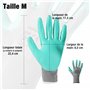 HAUSHOF Lot de 6 Paires de Gants de Jardinage Femme, Gants de Travail Anti-épines avec Enduits de Nitrile, pour Désherbage, Bêch