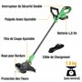 WORKPROX Coupe Bordures sans Fil 20V avec Batterie 4,0Ah, Tête Pivotante à 90°, Tondeuse Coupe-Bordures 2-en-1 Outil de Jardin,