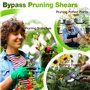 WORKPRO Jeu de Sécateur de Jardin Professionnel 2 Pièces (210mm/160mm), Sécateurs et Ciseaux de Jardinage, Plage de CoupeØ19mm/5