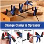 WORKPRO Serre Joint et Pince à Ressort 8 Pièces, 4 Mini Serres-joint (Longeur:200 mm,Portée 115 mm, Plage d'expansion 200 mm)et