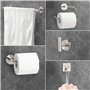Porte-serviettes Ensemble de matériel de salle de bain - fixé au mur, barre de serviette de bain de 40 cm + 2 porte-papier hygié