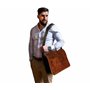 Jaald 40 Cm Mallette Porte-Documents Serviette Sac Messenger À Bandoulière’Épaule En Cuir Pour Ordinateur Portable Business Voya