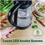 7 l - Bouilloire en verre portable et sans fil avec éclairage LED changeant de couleur