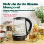 BELLA Bouilloire électrique, 1,7 l - Bouilloire en verre portable et sans fil avec éclairage LED changeant de couleur, fonction 