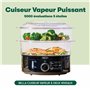 BELLA Cuiseur vapeur à 2 étages avec paniers empilables et base amovible pour une cuisson simultanée rapide - Fonction d’arrêt a