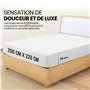 200 x 220 cm - Coupes de 35 cm pour Matelas épais - Microfibre brossée