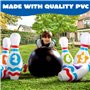 JOYIN Jeu de Quilles Gonflable Géant pour Fête de Rassemblement d'enfants et d'Adultes, Événements de Jour de Match, Fête Intéri