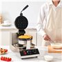 VEVOR Gaufrier Électrique 1300 W Moule 190,5x190,5x20 mm Machine à Gaufres avec Revêtement Anti-Adhésif Appareil à Croque-Monsie