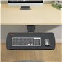 VEVOR Support Clavier 63,5x25 cm Plateau pour Clavier et Souris Coulissant sous Bureau Charge Max 5 kg Tablette Coulissante Clav