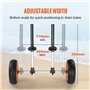 VEVOR 127 kg Chariot Canoë Largeur Réglable 110-455 mm Roues Pleines 25,4 cm Polyuréthane Amovibles Trous de Drainage pour Trans