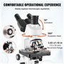 VEVOR Microscope Trinoculaire Composé 40X-5000X Microscope Biologique Mise au Point Grossière et Fine de Précision avec Platine 