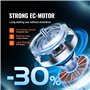 VEVOR Ventilateur d'Extraction 100 mm Extracteur d'Air Conduit 348 m³/h 21 W Régulateur Température Humidité Silencieux Moteur É