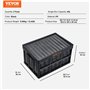 VEVOR Caisse de Rangement Plastique Pliable avec Couvercles 3PCS Bac de Rangement Empilable Capacité d'Une Boîte 45 L avec Poign
