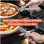 Chef Pomodoro | Pince de Plaque Pizza, Pince à Four Anti-brûlure en Fonte d'Aluminium Robuste 20,3 cm - Pince de Cuisine pour Pl
