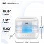 Humidificateur à vapeur froide surdimensionné de 4L avec diffuseur d'huile et ve