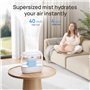 Dreo Humidificateurs pour la chambre à coucher, Humidificateur à vapeur froide surdimensionné de 4L avec diffuseur d'huile et ve