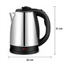 Bouilloire électrique 1,5 litre. Chauffe-eau 1500 W. Théière chauffante. Démontable. Base 360° avec protection surchauffe. Acier