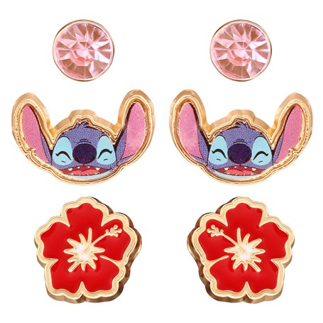 Set 3 Boucles D'Oreilles Fleur Stitch