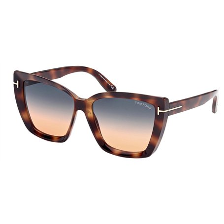 Tom Ford Lunettes de Soleil SCARLET-02 FT 0920 BLONDE HAVANA/GREEN SHADED 57/15/140 femme