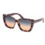 Tom Ford Lunettes de Soleil SCARLET-02 FT 0920 BLONDE HAVANA/GREEN SHADED 57/15/140 femme
