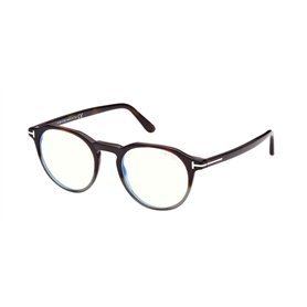 Lunettes de Vue Tom Ford FT 5833-B BLUE BLOCK Brown Grey Shaded 49/20/145 homme