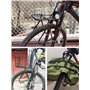 WLDOCA Porte Bagage Avant Velo capacité de 15 kg, 2 méthodes d'installation avec Dispositif de Fixation pour Frein à Disque/vélo