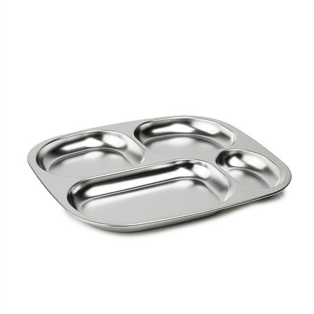 THERMOBABY - Plateau Compartimenté En Inox Pour Enfant - 4 Compartiments - Léger