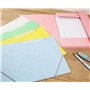 OXFORD Topfile+ 10 Pochettes Cartonnées 3 Rabats Format A4 fermeture Elastiques 5 Couleurs Pastel