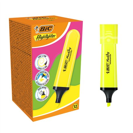 Surligneurs BIC Marking avec Pointe Biseautée Modulable (1