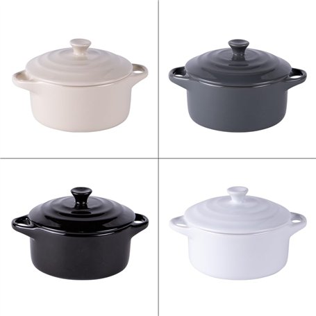 Table Passion - Set de 4 mini cocottes zen 9 cm en grès
