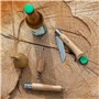 Opinel - N°10 Couteau Tire-Bouchon Décapsuleur pour Pique-Nique - Lame 10 cm Acier Inox, Manche Bois de Hêtre, Bague de Sécurité