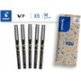 PILOT - Lot de 5 V7 - Stylos Roller à Encre Liquide à Pointe Fine pour une Écriture Fluide et Précise - Séchage rapide, ne fuit 