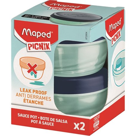 Maped Picnik - Pot à Sauce Origins x 2 - Étanche - Contenance 40ml - Compatible avec Bol à Déjeuner Origins - 2 Pots