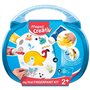 Maped Creativ - Kit de Peinture au Doigt - Mallette avec 4 Fiches à Peindre