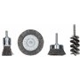 Bosch Accessories 2609256553 Assortiments de 4 brosses: Brosse circulaire/Brosse pinceau/Brosse cylindrique/Brosse boisseau Queu
