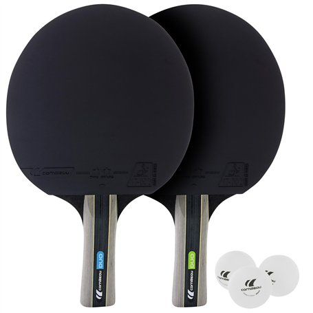 Cornilleau - Pack 2X Raquettes et 3X balles de ping-Pong - Sport Pack Duo - Revêtement ITTF