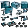 ENSEMBLE DE 7 MACHINES MAKITA (DDF484 + DTD154 + DGA506 + DHS680 + DHR243 + DTM51 + DJV182) - DLX7014PTJ