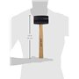 Stanley Stht1-57100 maillet en Caoutchouc Diamètre 60mm - Travail avec Pince À Cornière Ou Ciseaux À Bois - manche Long en Bois 
