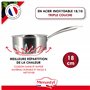 MENASTYL - Casserole Triply 18cm en inox - Fabriquée en France - Compatible tous feux dont induction - 6020490