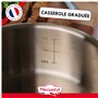 MENASTYL - Casserole Triply 18cm en inox - Fabriquée en France - Compatible tous feux dont induction - 6020490