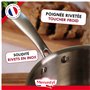 MENASTYL - Casserole Triply 20cm en inox - Fabriquée en France - Compatible tous feux dont induction