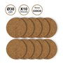 La Cordeline 10 Disques de Paillage en Fibre de Coco Naturel Ø 30 cm - 900g/m² - Tapis de Protection Contre Les Mauvaises Herbes