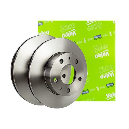 Valeo 197242 Disque de frein Disque de frein huilé 197242 Boîte de 1 disques ventilés Essieu avant [accessoires inclus] Similair