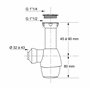 Wirquin 31180002 Siphon universel pour lavabo ou évier Ø32-40, blanc